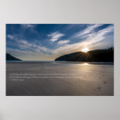 砂の中の足跡引用文 ポスター (正面)