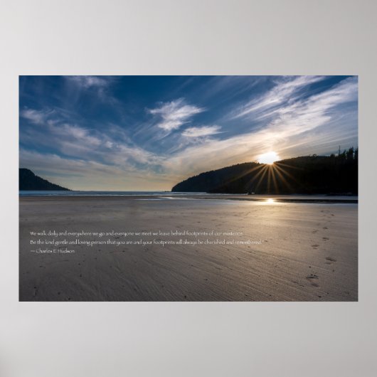 砂の中の足跡引用文 ポスター (正面)