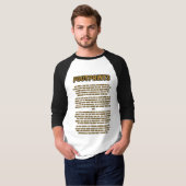 砂の中の足跡祈りの言葉メンズ3/4 Tシャツ (正面フル)