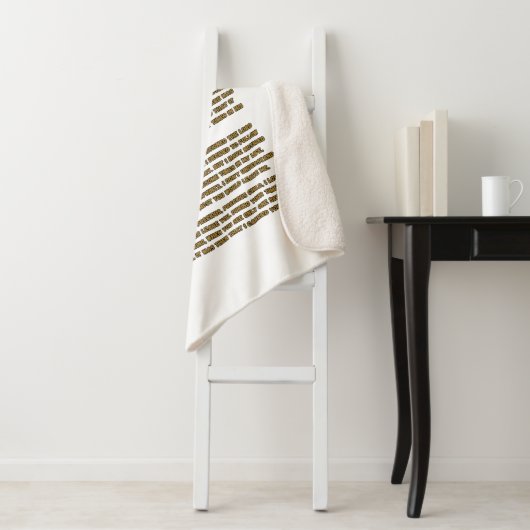 砂の中の足跡祈りの言葉 シェルパブランケット (インサイチュ)