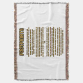 砂の中の足跡祈りの言葉 スローブランケット (正面縦)