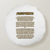 砂の中の足跡祈りの言葉 ラウンドクッション (裏面)