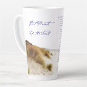 砂の中の足跡 カフェラテマグ (左アングル)