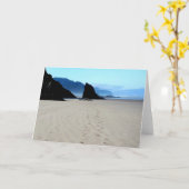 砂の中の足跡 カード (黄色い花)