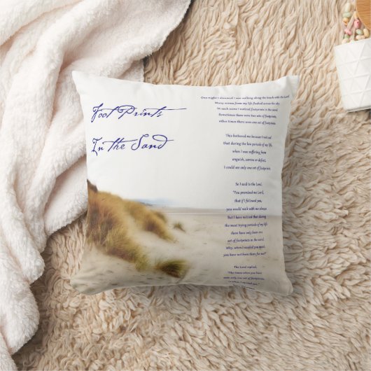 砂の中の足跡 クッション (ブランケット)
