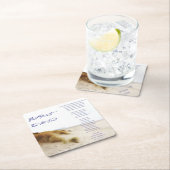 砂の中の足跡 スクエアペーパーコースター (インサイチュ)