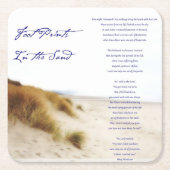 砂の中の足跡 スクエアペーパーコースター (正面)