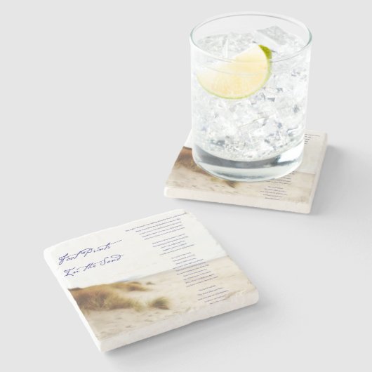 砂の中の足跡 ストーンコースター (横)