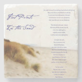 砂の中の足跡 ストーンコースター (正面)