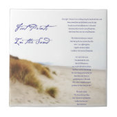 砂の中の足跡 タイル (正面)