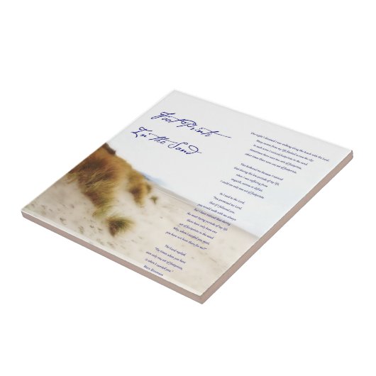 砂の中の足跡 タイル (側面)