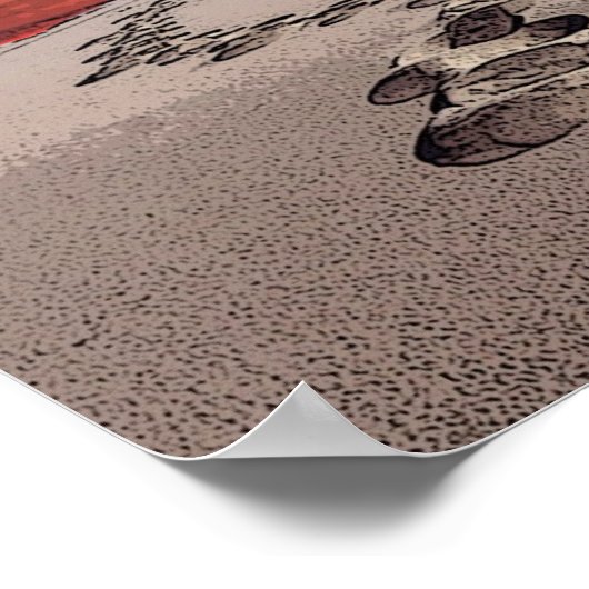 砂の中の足跡 ポスター (角)