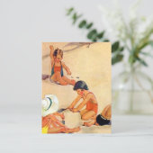 『砂の中の遊子どもたちが懐かしい』 ポストカード (スタンド正面)