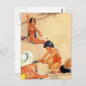 『砂の中の遊子どもたちが懐かしい』 ポストカード (正面/裏面)