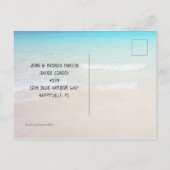 砂の中の飲み物が楽園に移る ポストカード (裏面)