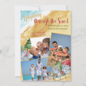 砂の中をダッシュスルー3写真格言ビーチ シーズンカード (正面)