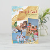 砂の中をダッシュスルー3写真格言ビーチ シーズンカード (スタンド正面)