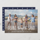 砂の中を駆け抜ける |クリスマスフォト シーズンカード (正面/裏面)