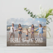 砂の中を駆け抜ける |クリスマスフォト シーズンカード (スタンド正面)