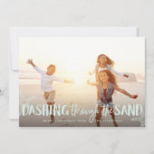 砂の中を駆け抜ける |クリスマス シーズンカード (正面)