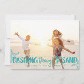 砂の中を駆け抜ける |ホリデーフォトカード シーズンカード (正面)