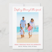 砂の中を駆け抜けメリークリスマス シーズンカード (正面)