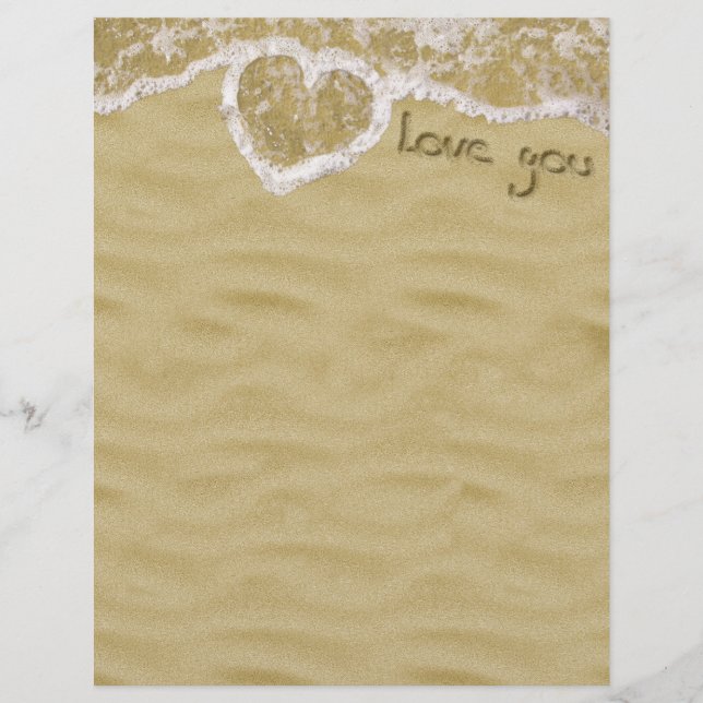 砂の中書のハート (正面)