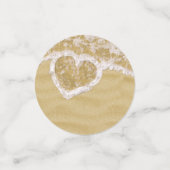 砂の中書のハート コンフェッティ (スモール正面)