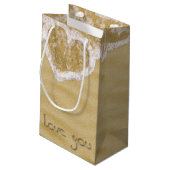 砂の中書のハート スモールペーパーバッグ (裏面アングル)