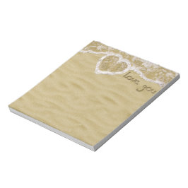 砂の中書のハート ノートパッド