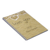 砂の中書のハート ノートブック (右側)