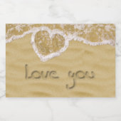 砂の中書のハート フードラベル (シングルラベル)