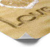 砂の中書のハート ポスター (角)