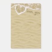 砂の中書のハート ポストイット (正面)
