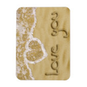 砂の中書のハート マグネット (縦)