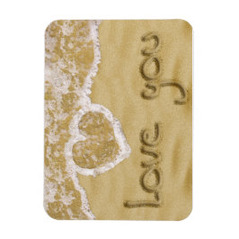 砂の中書のハート マグネット