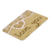 砂の中書のハート マグネット (左側)