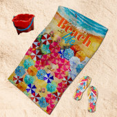 砂の傘のビーチ生活 ビーチタオル