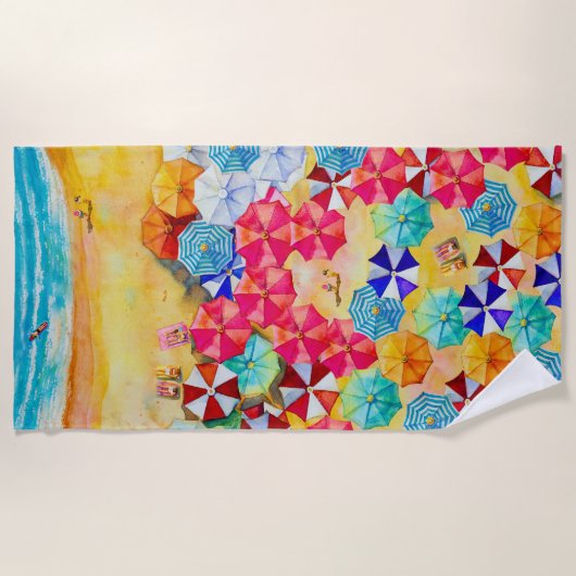 砂の傘 ビーチタオル (正面)