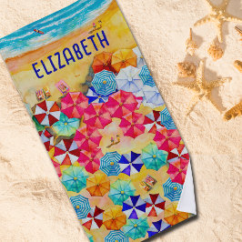 砂の傘 ビーチタオル