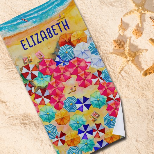 砂の傘 ビーチタオル