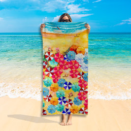 砂の傘 ビーチタオル