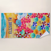 砂の傘 ビーチタオル (正面)