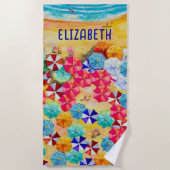 砂の傘 ビーチタオル (正面)