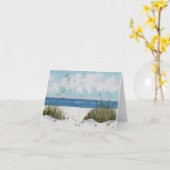 砂の共感表の足跡 カード (黄色い花)