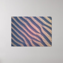 砂の写真に風の形をした縞模様 キャンバスプリント