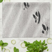 砂の写真のトラック キッチンタオル (折り畳み)