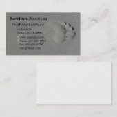 砂の写真の名刺のはだしの足跡 名刺 (正面/裏面)