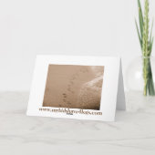 砂の同情カードに犬の足跡 カード (裏面)