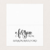 砂の名刺に折り畳まれたフットプリント 名刺 (内部フラット)